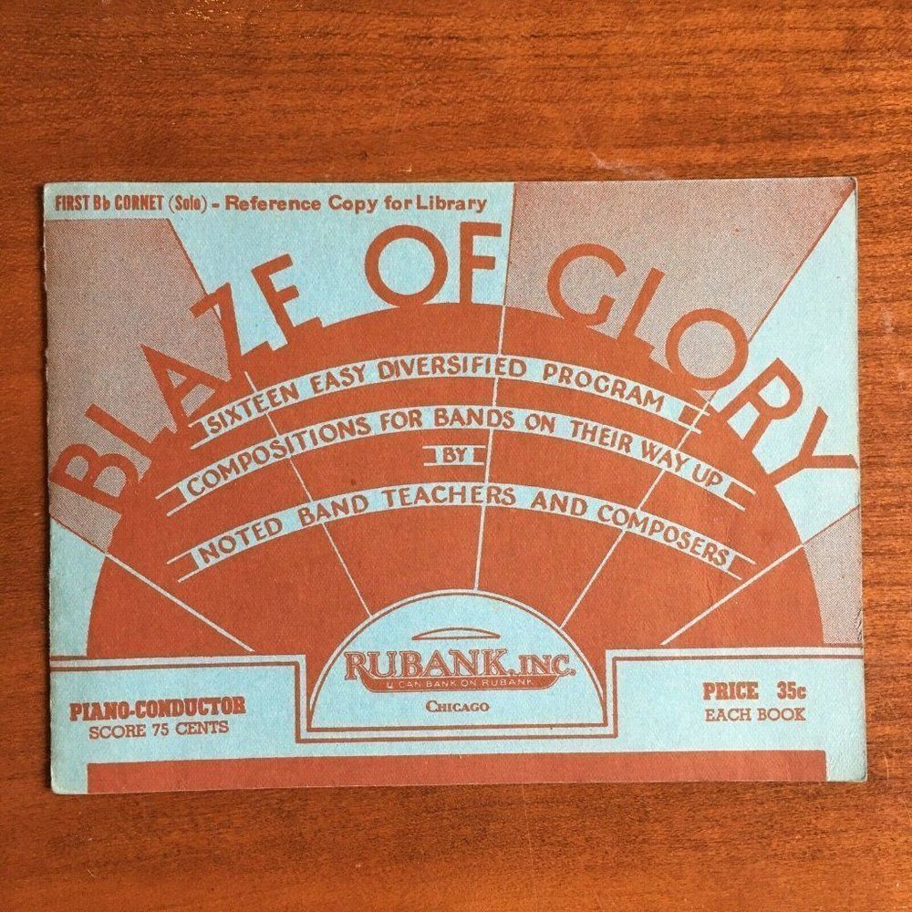 Vintage Blaze of Glory Sheet Music by Ed Chenette